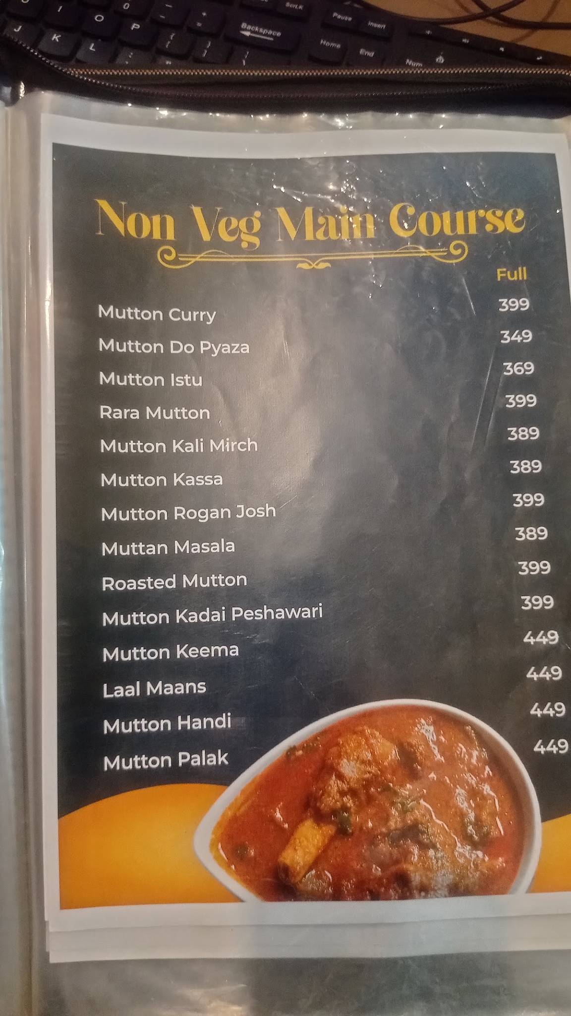 Roti Boti menu
