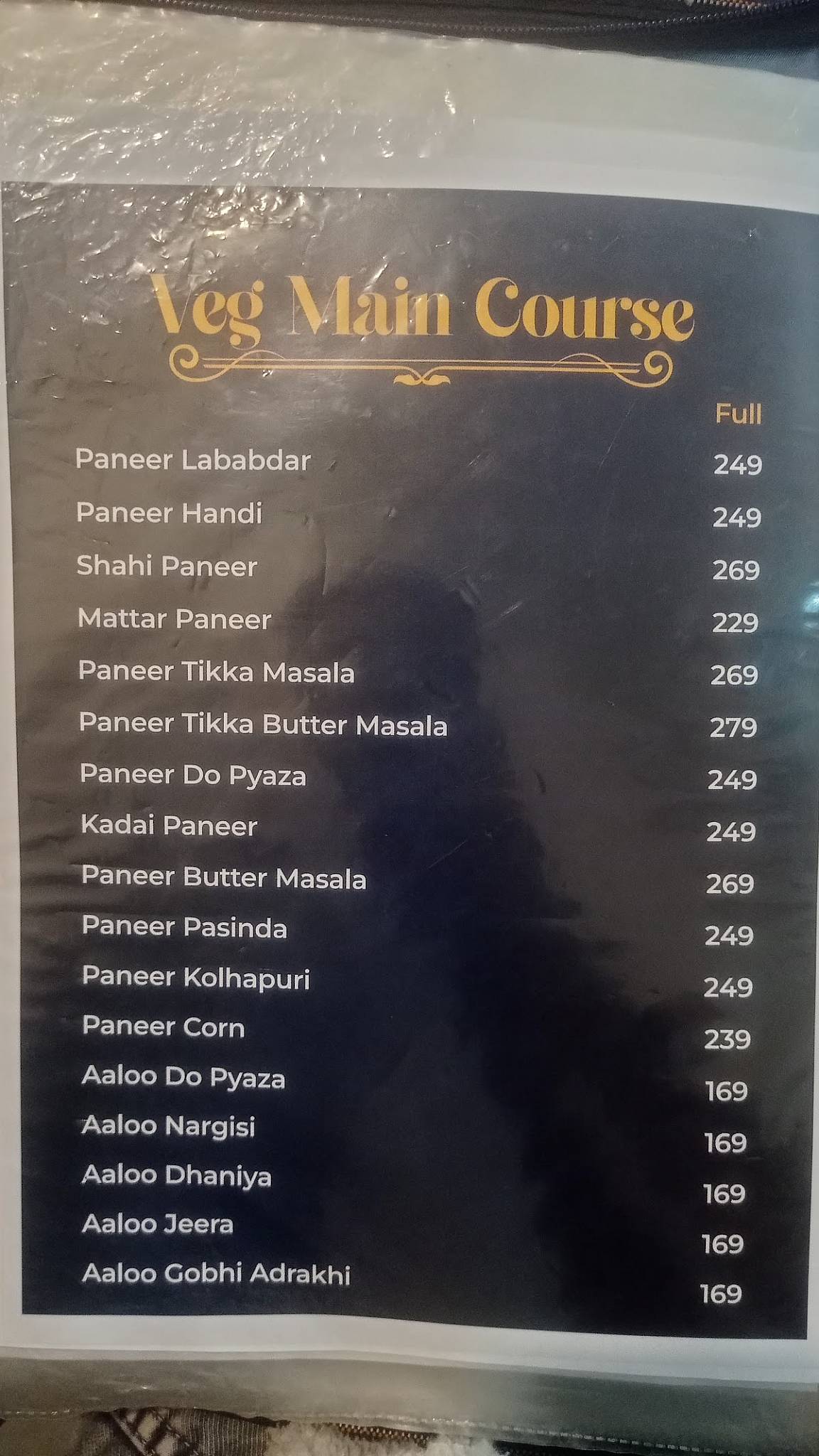Roti Boti menu