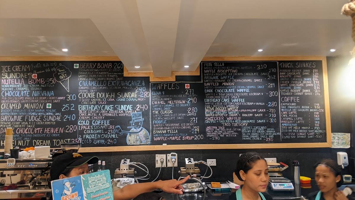 Paul's Creamery menu