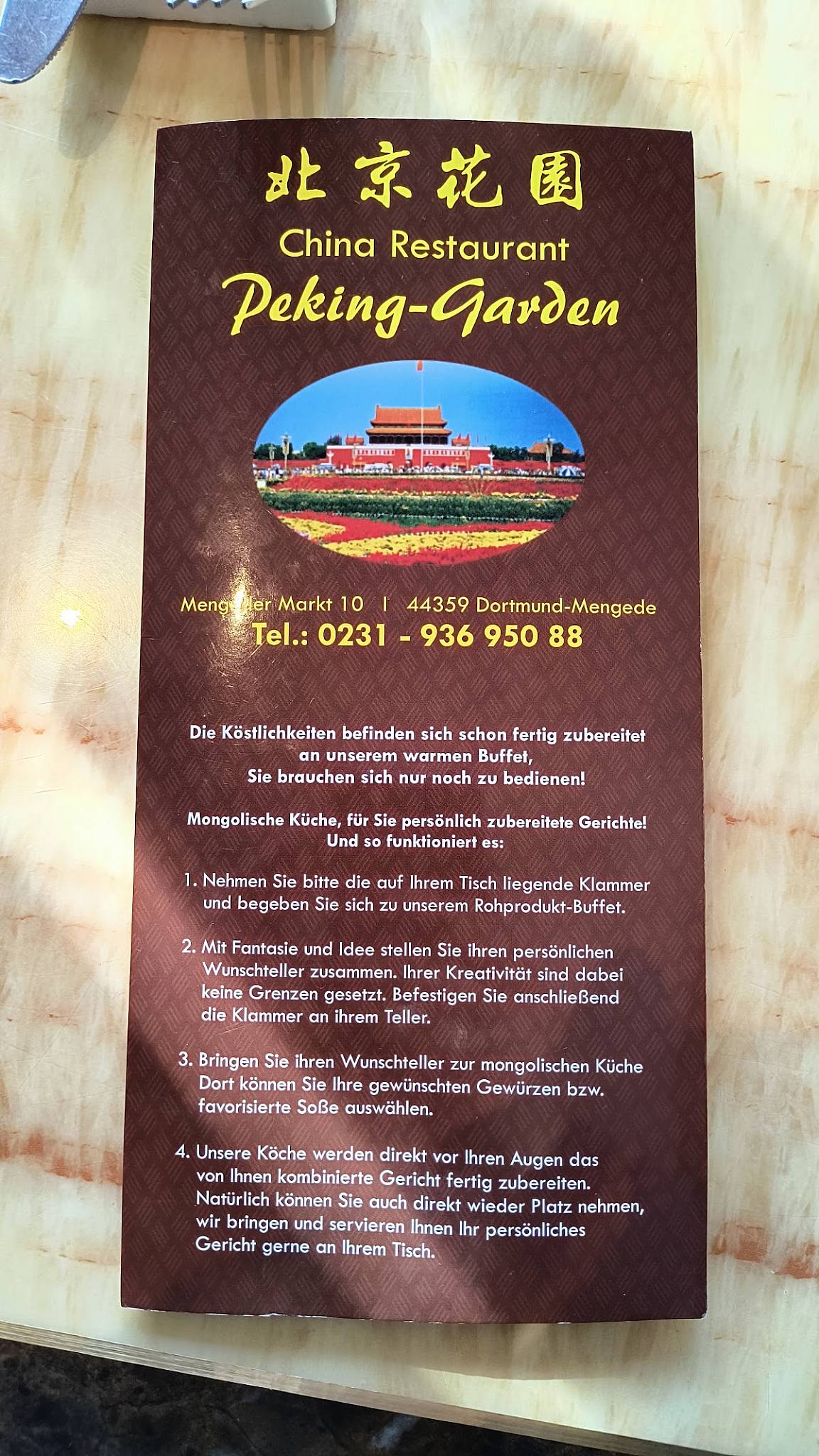 Peking Garden Dortmund Menu