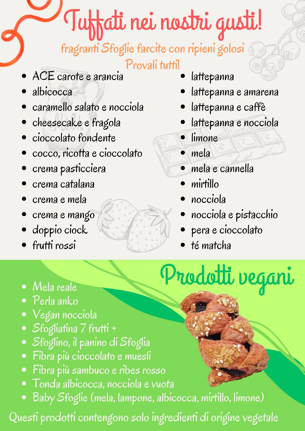Menu di Pasticceria Perla Point 