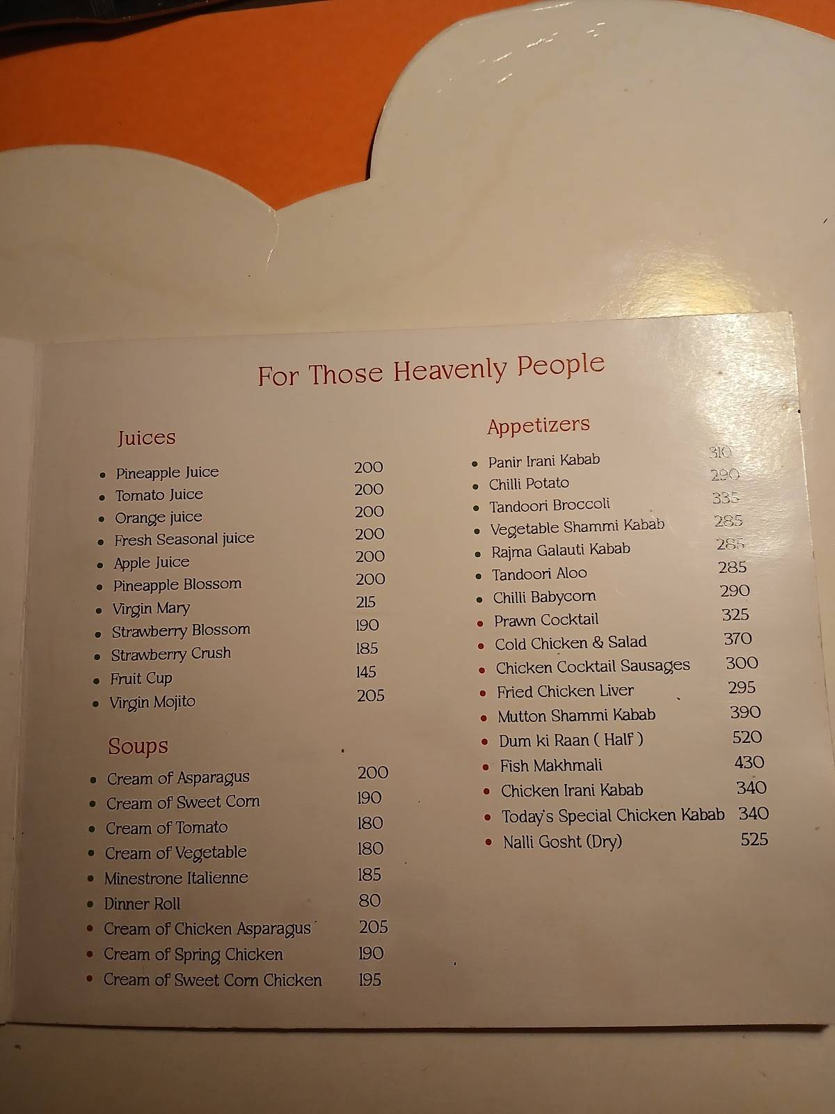Peter Cat menu