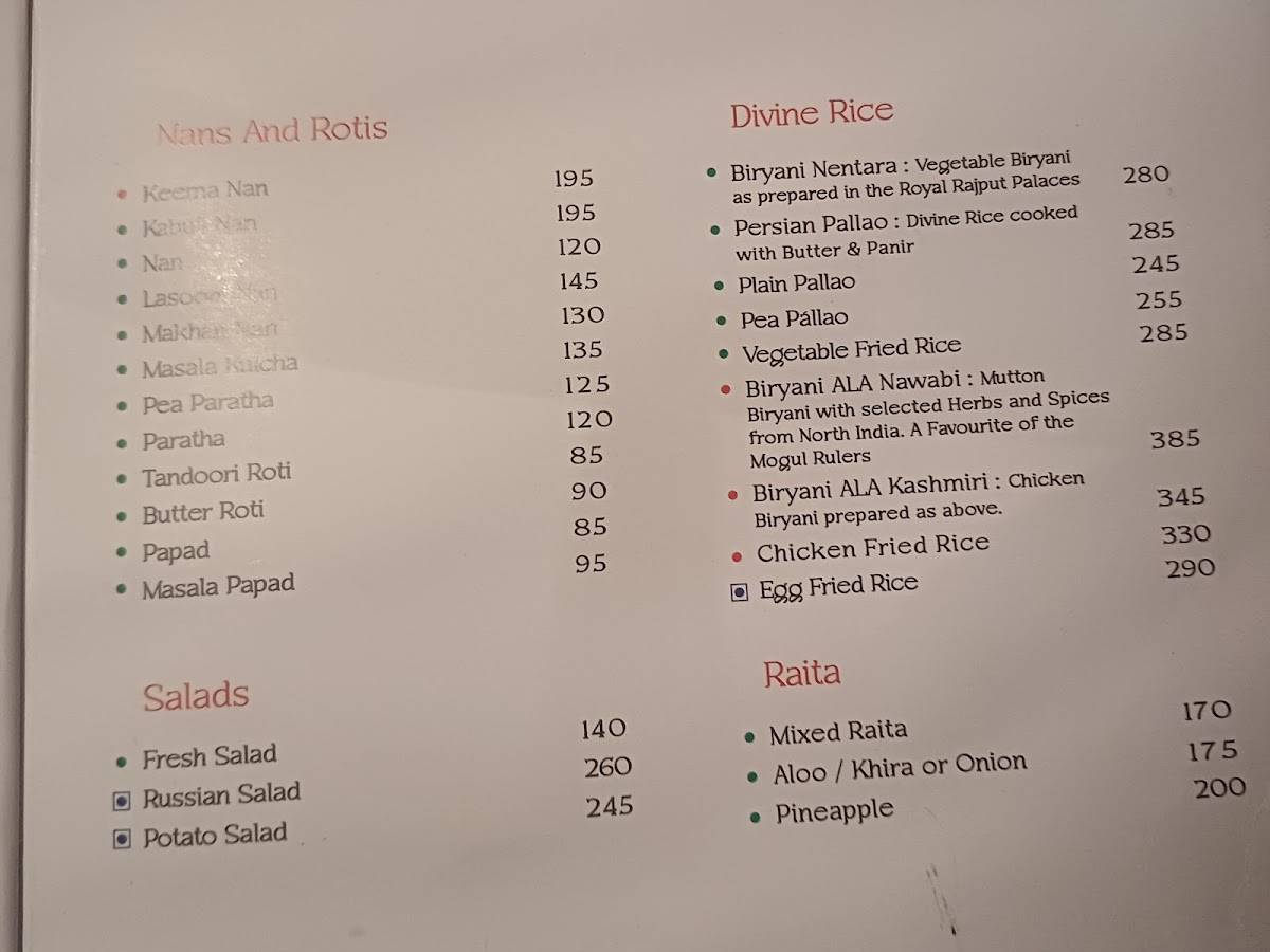 Peter Cat menu