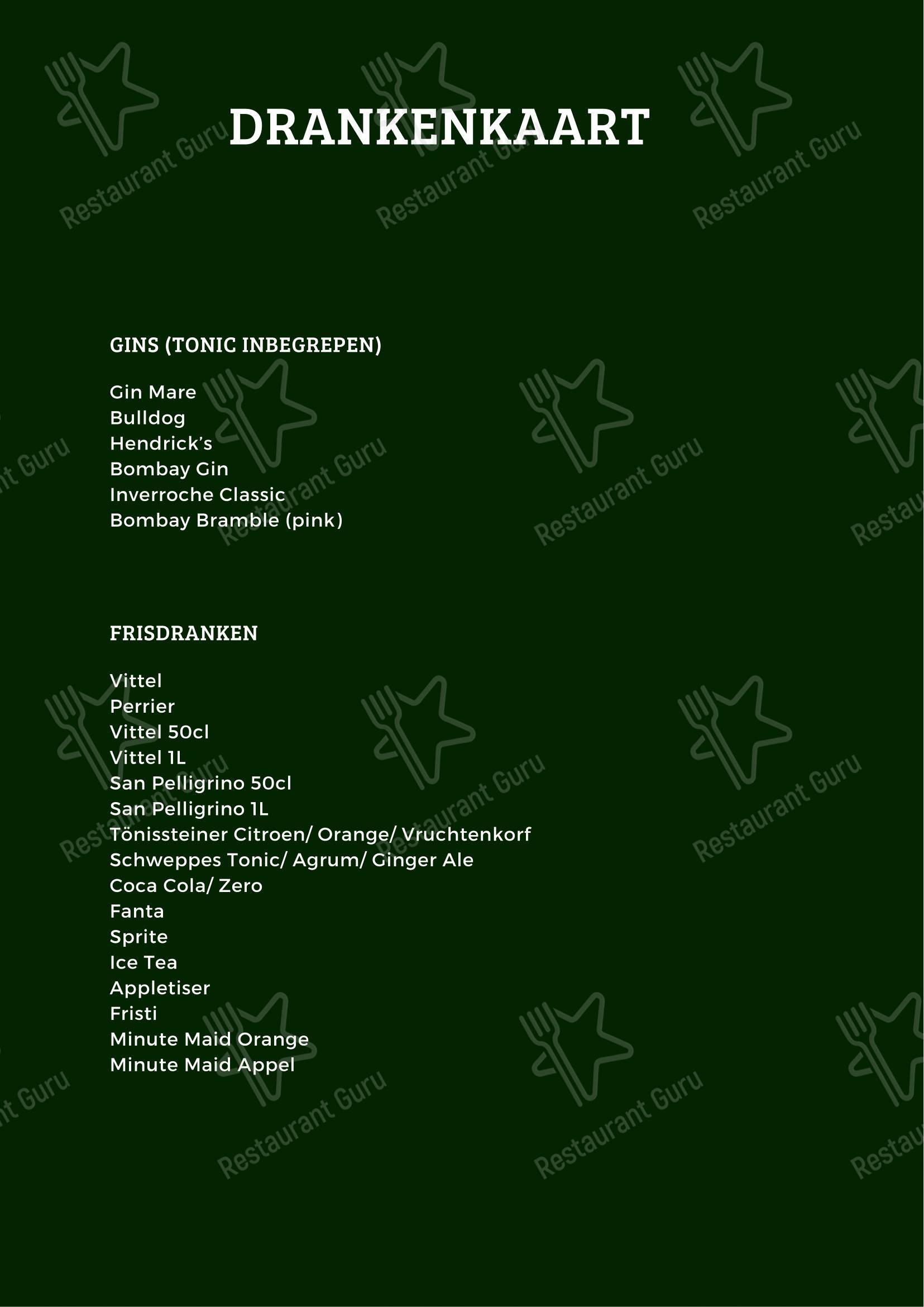 Menu pour Petrouska - Menu
