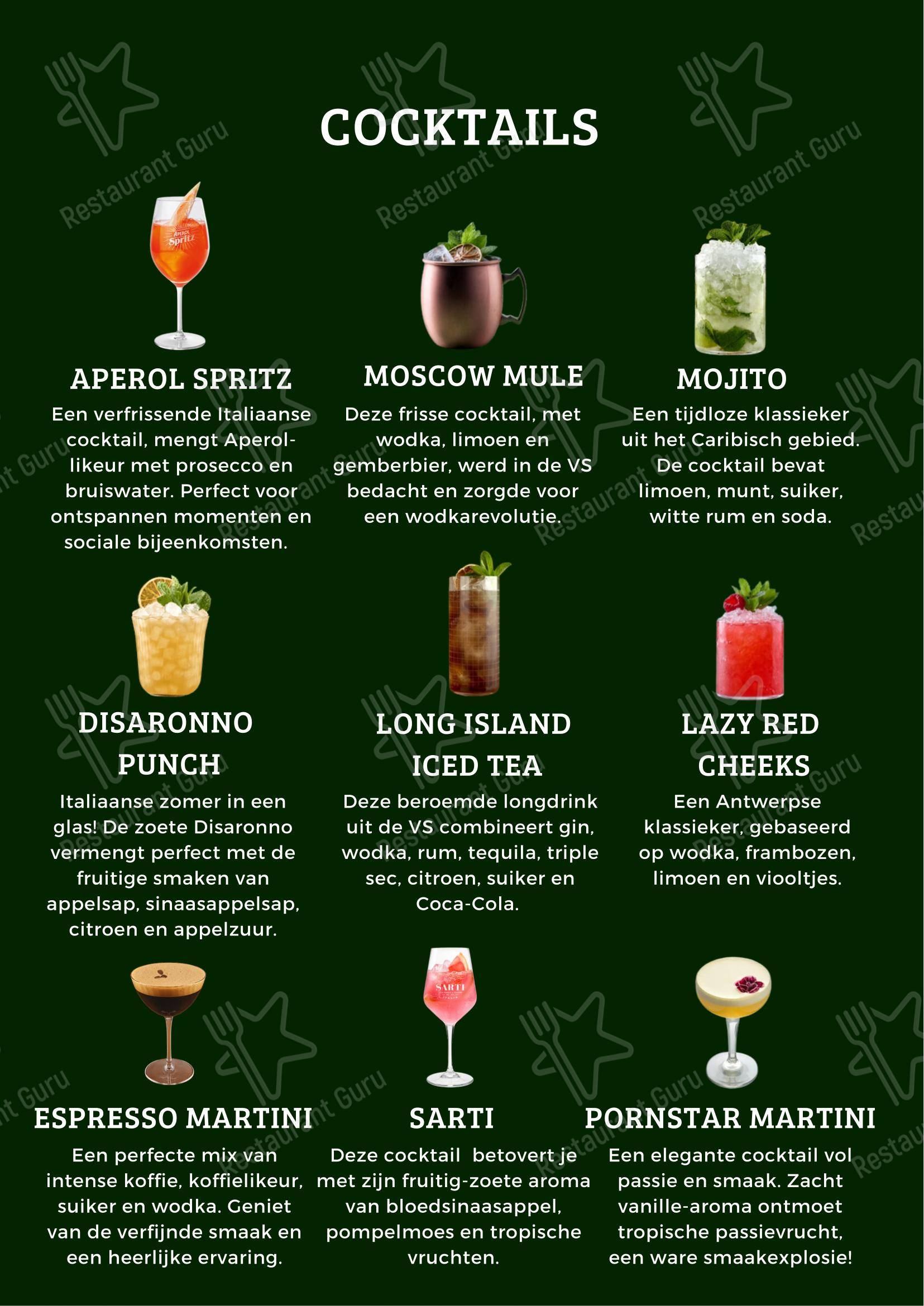 Menu pour Petrouska - Menu
