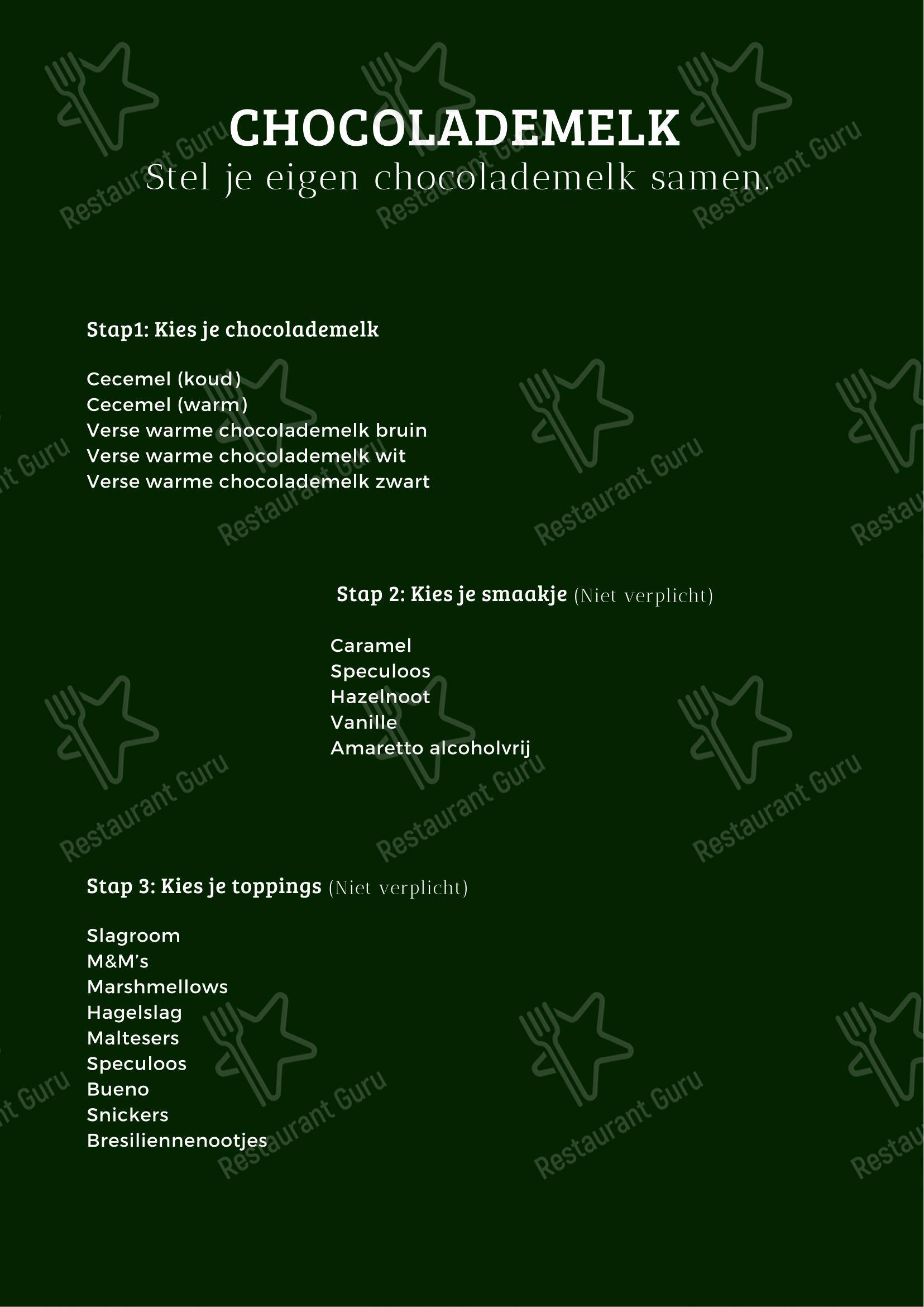 Menu pour Petrouska - Menu
