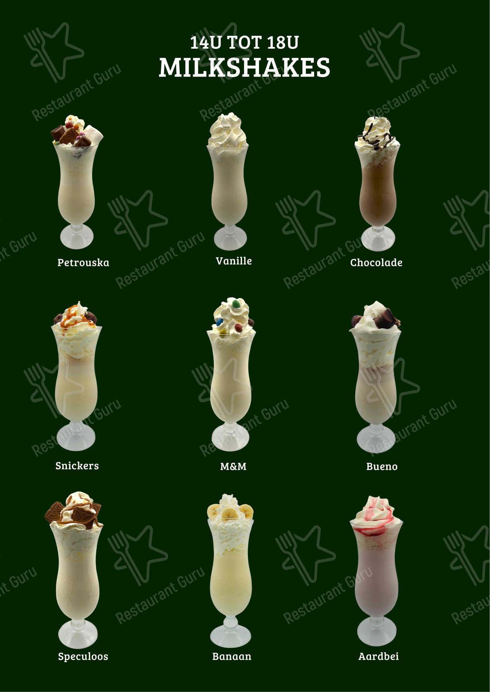 Menu pour Petrouska dans Roulers