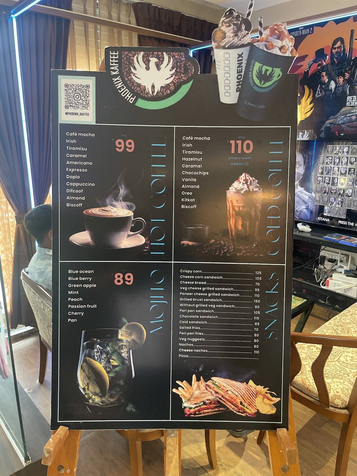 Phoenix Kaffee menu