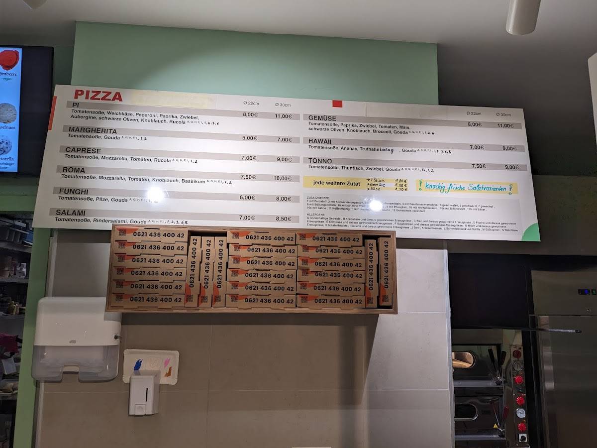 Pi Pizza Und Eis Am Neckar Speisekarte von Pi Pizza und Eis am Neckar, Mannheim