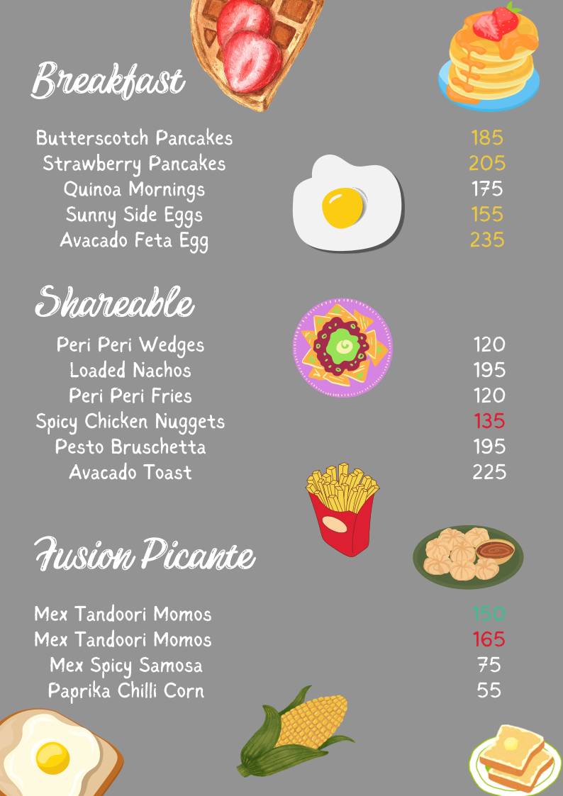 Picante Pizzeria & Taqueria menu