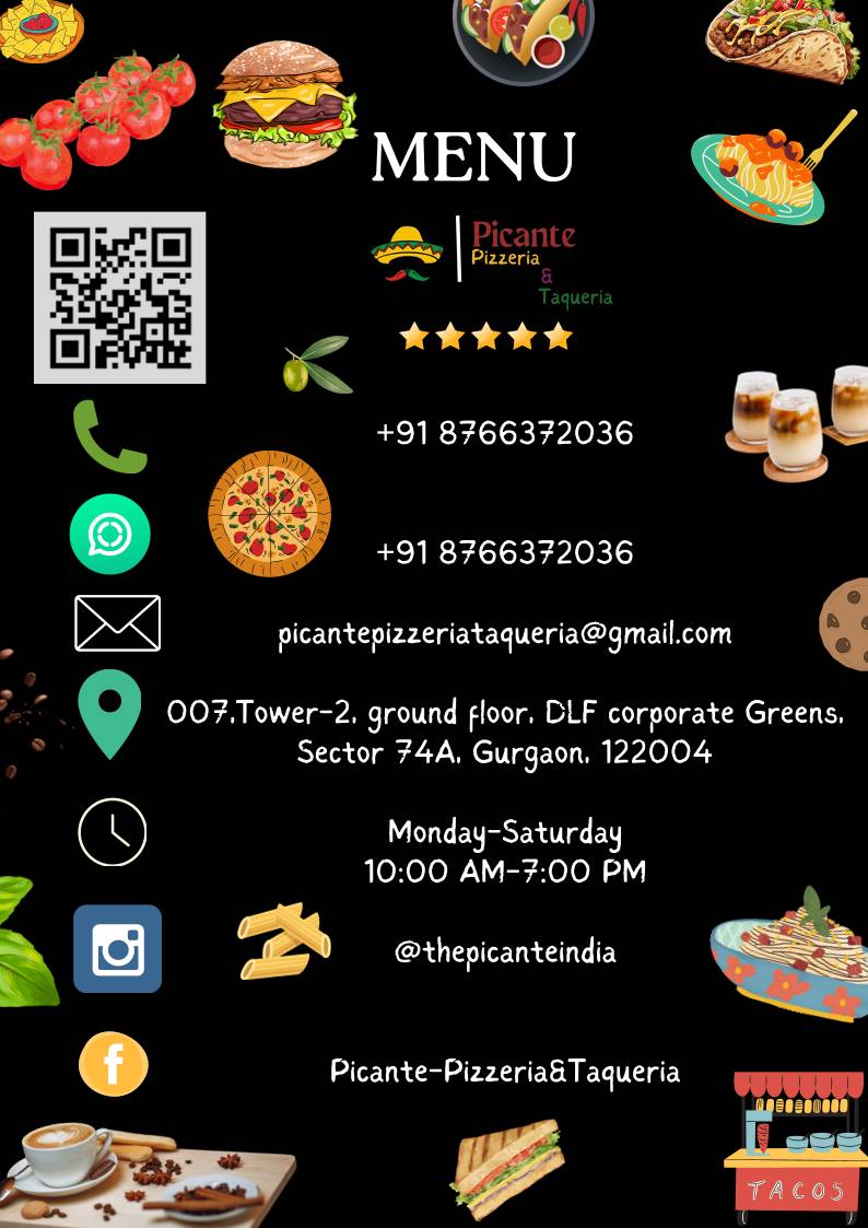 Picante Pizzeria & Taqueria menu