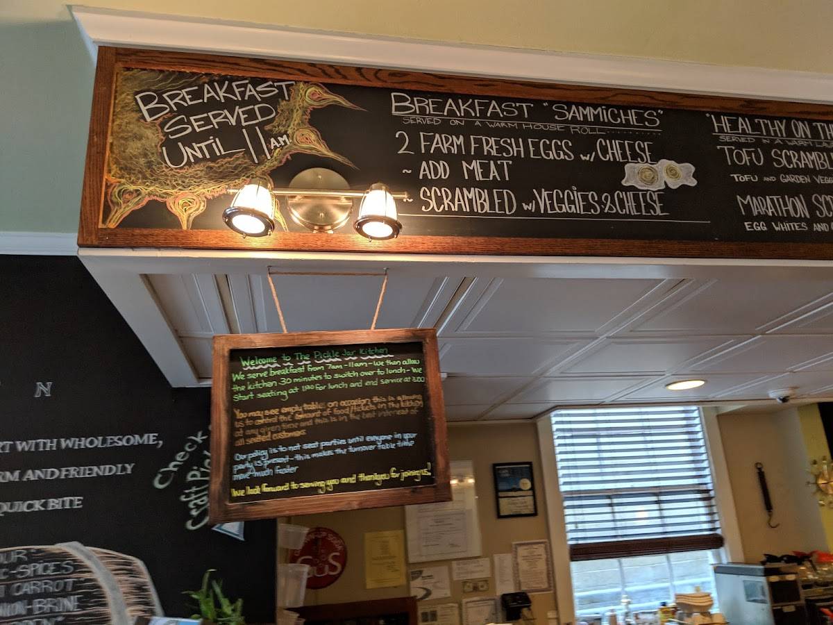 Menu at Pickle Jar Kitchen cafe, Falmouth