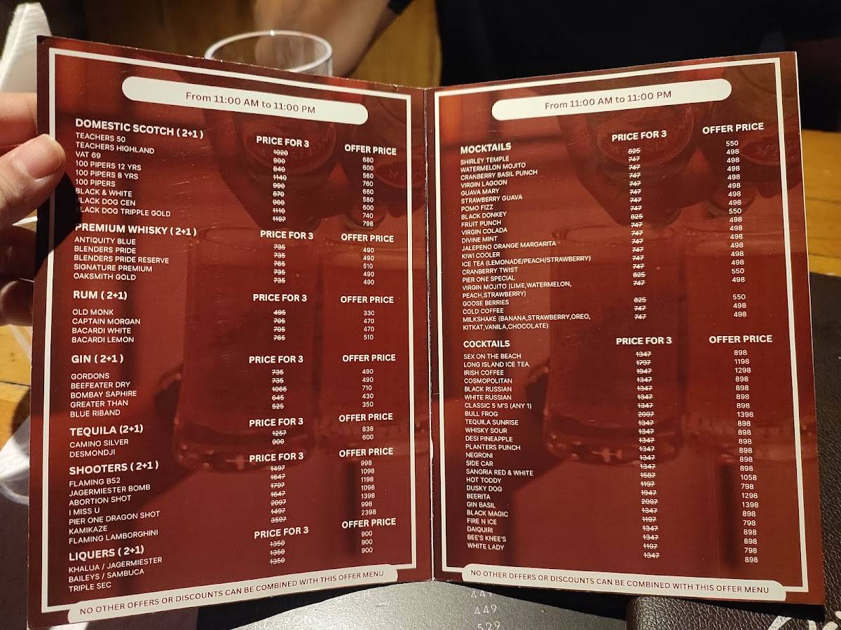 PierONE, MIDC Rabale (By Monarch) menu