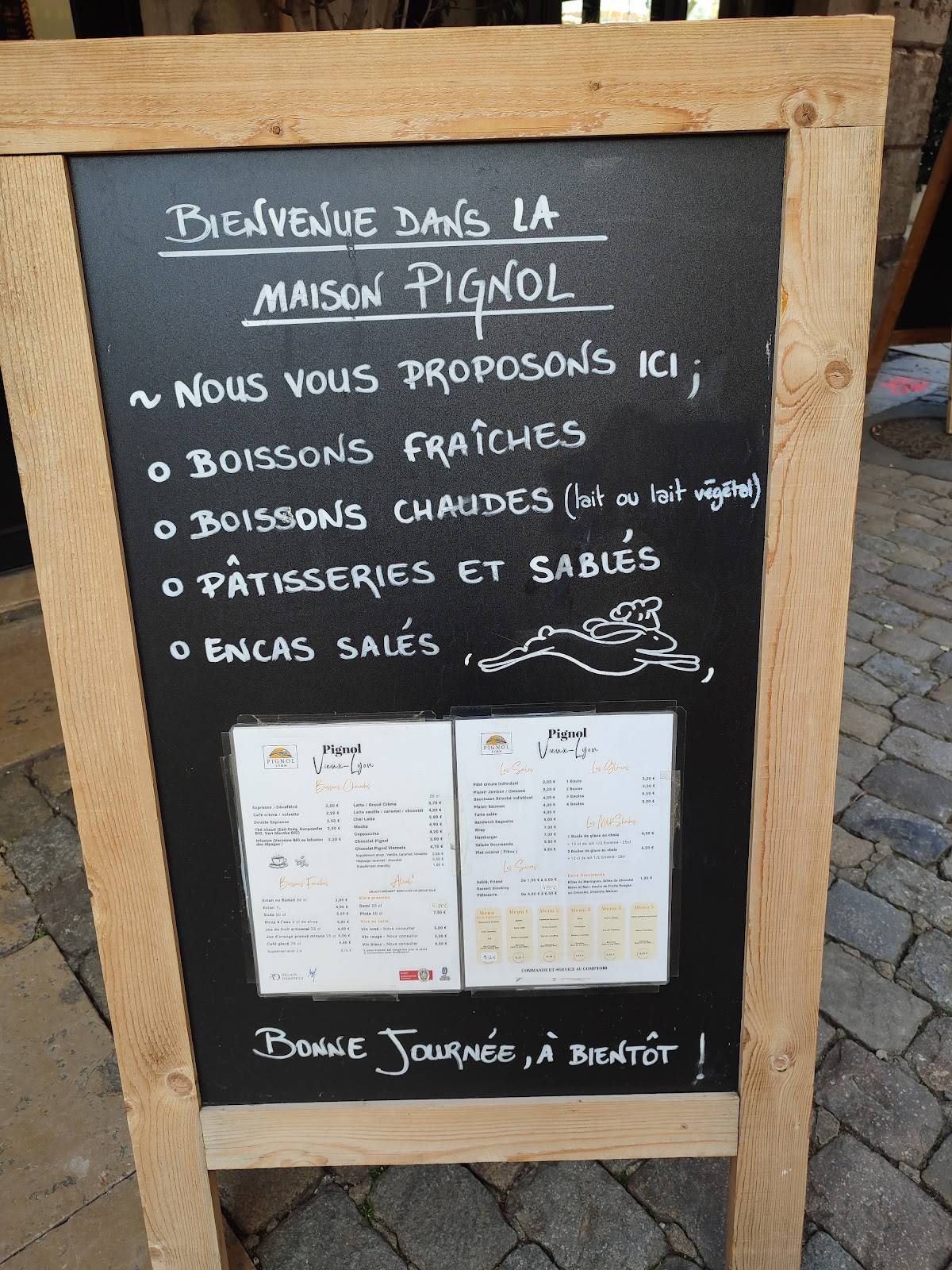 Menu de Pignol Vieux-Lyon