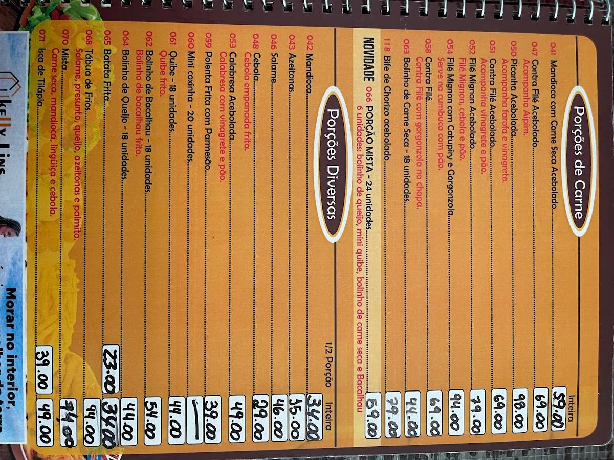 Restaurante e Chopperia ”O Casarão” cardápio