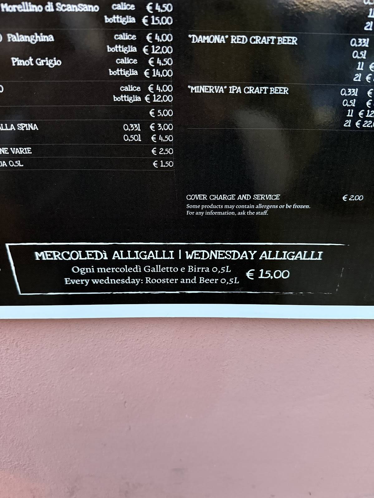 Menu di Ristorante Alligalli 