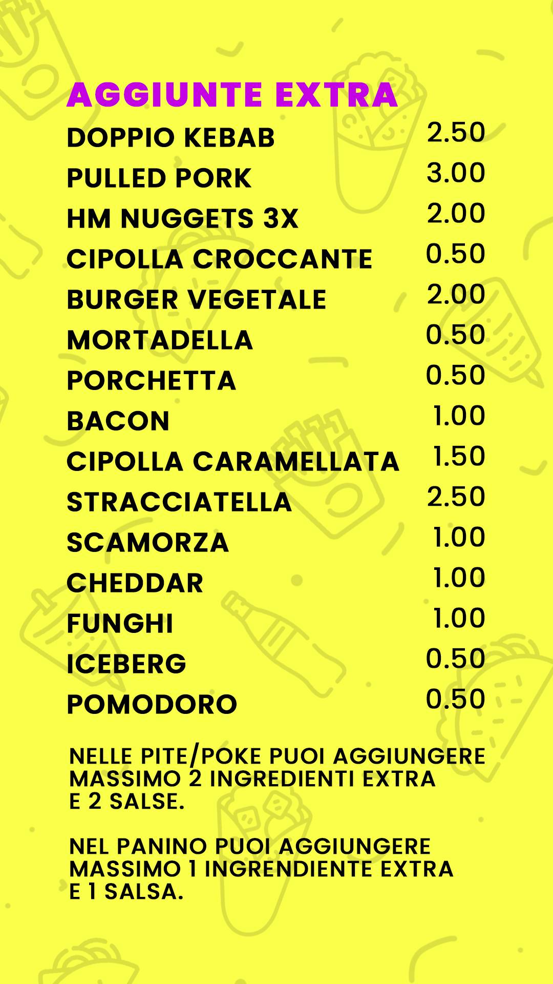 Menu di Pitaus 