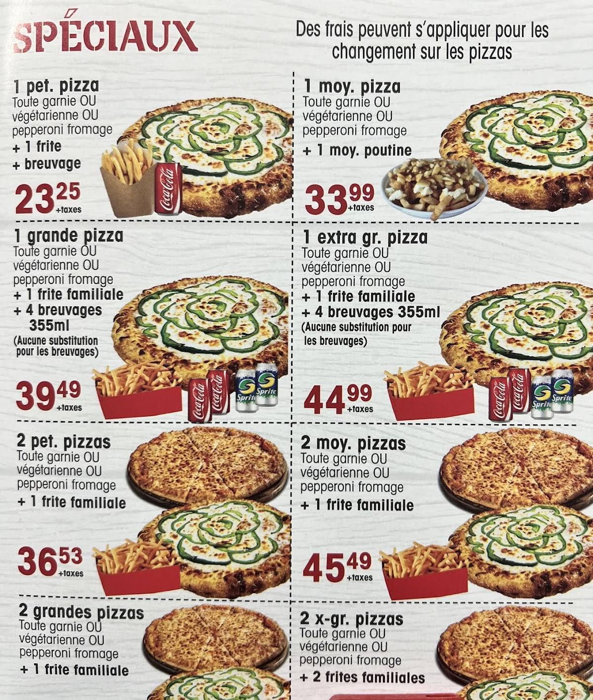 Menu de Pizza Barbas l'Assomption