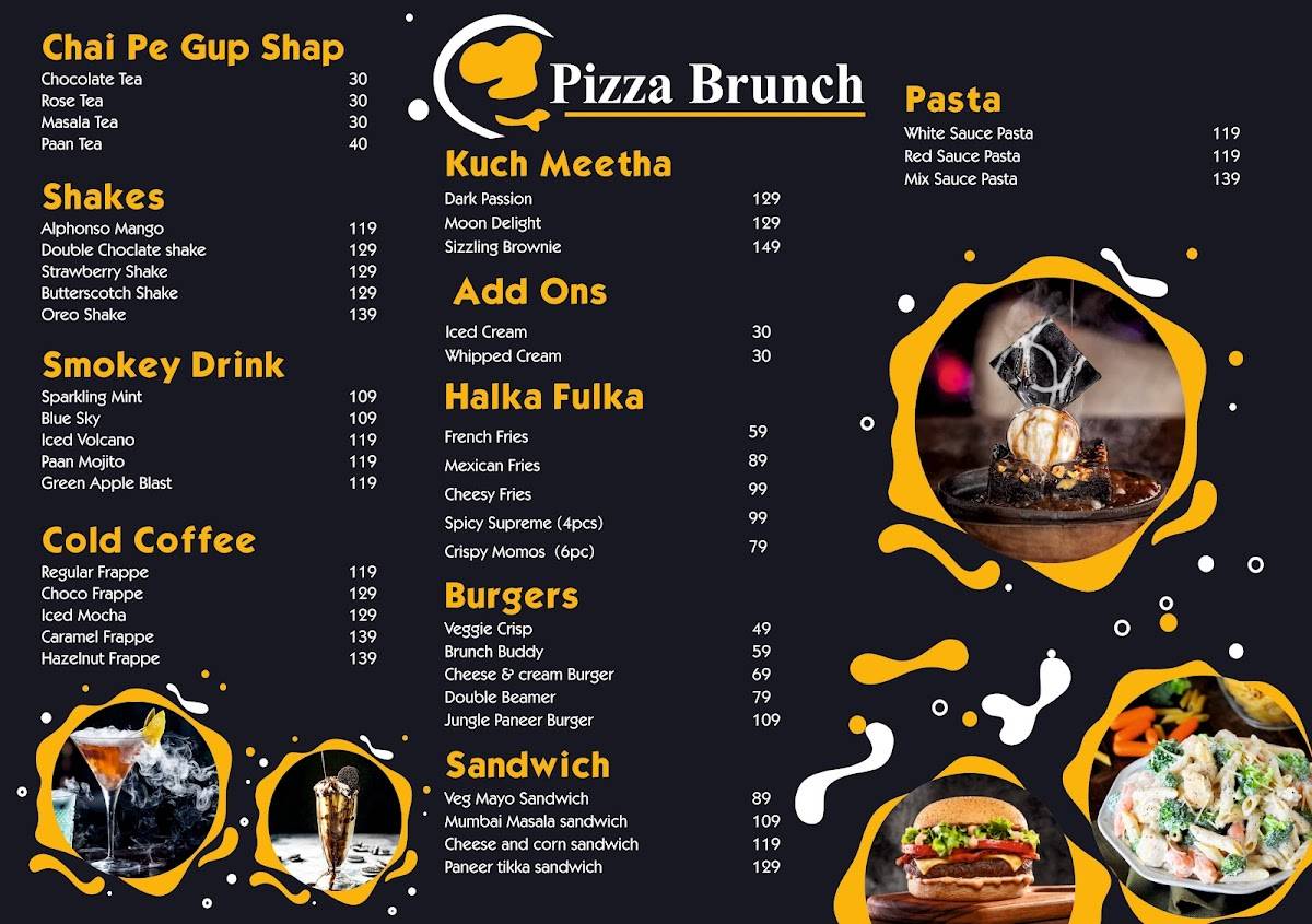Pizza Brunch menu