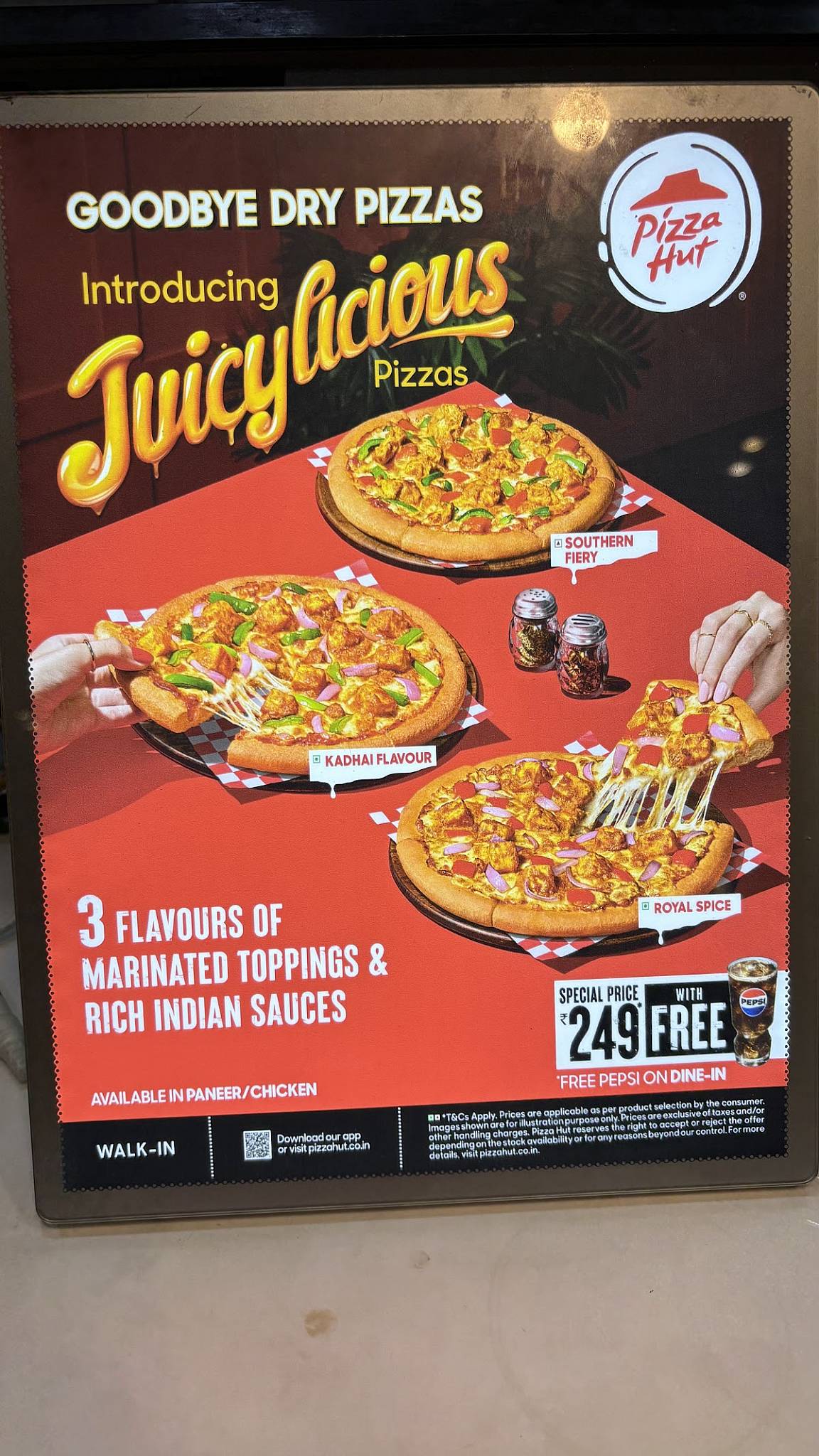 Pizza Hut Brough Road, Erode menu