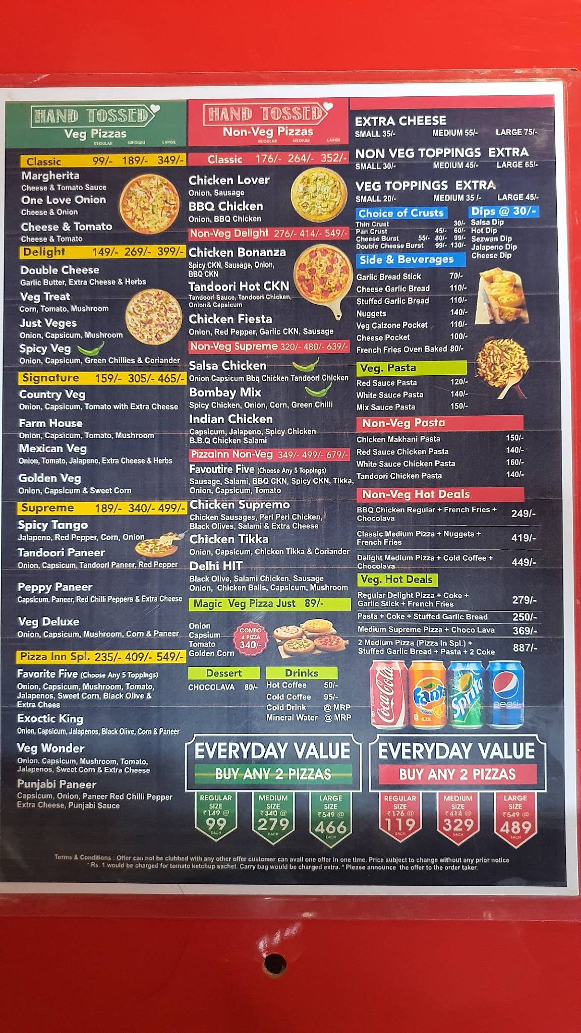 Pizza Inn menu