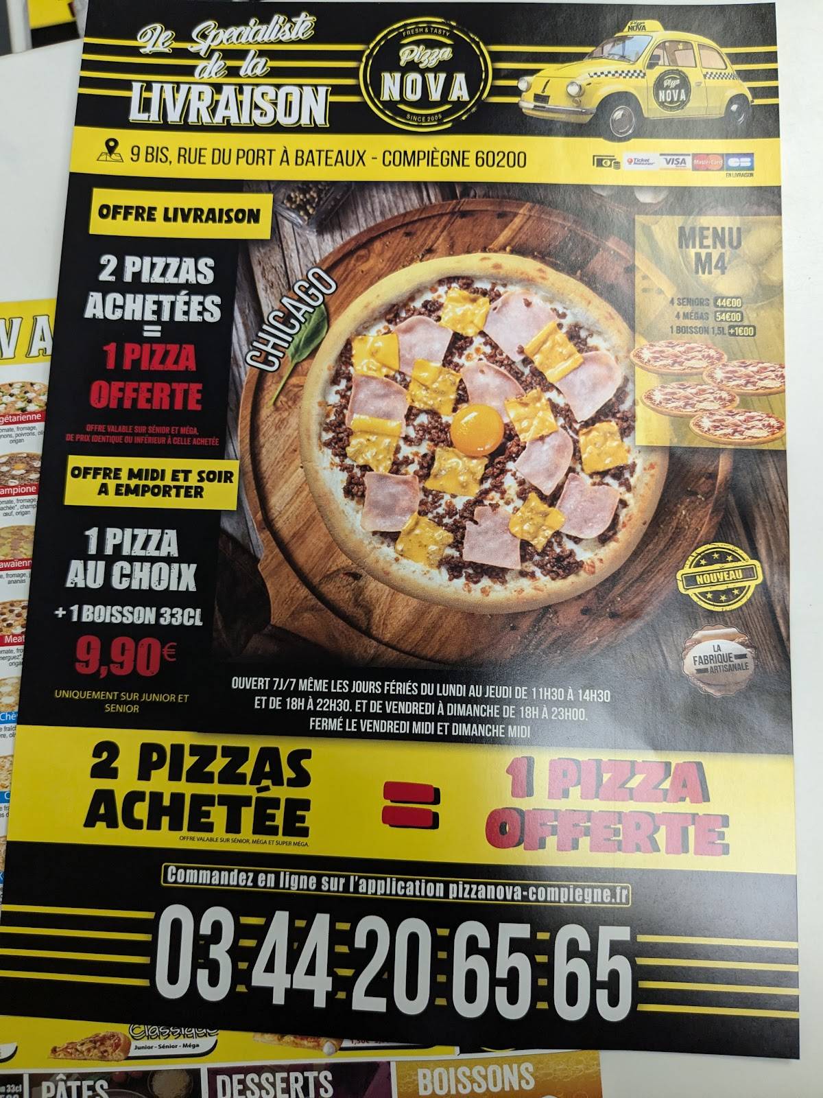 Menu de Pizza Nova
