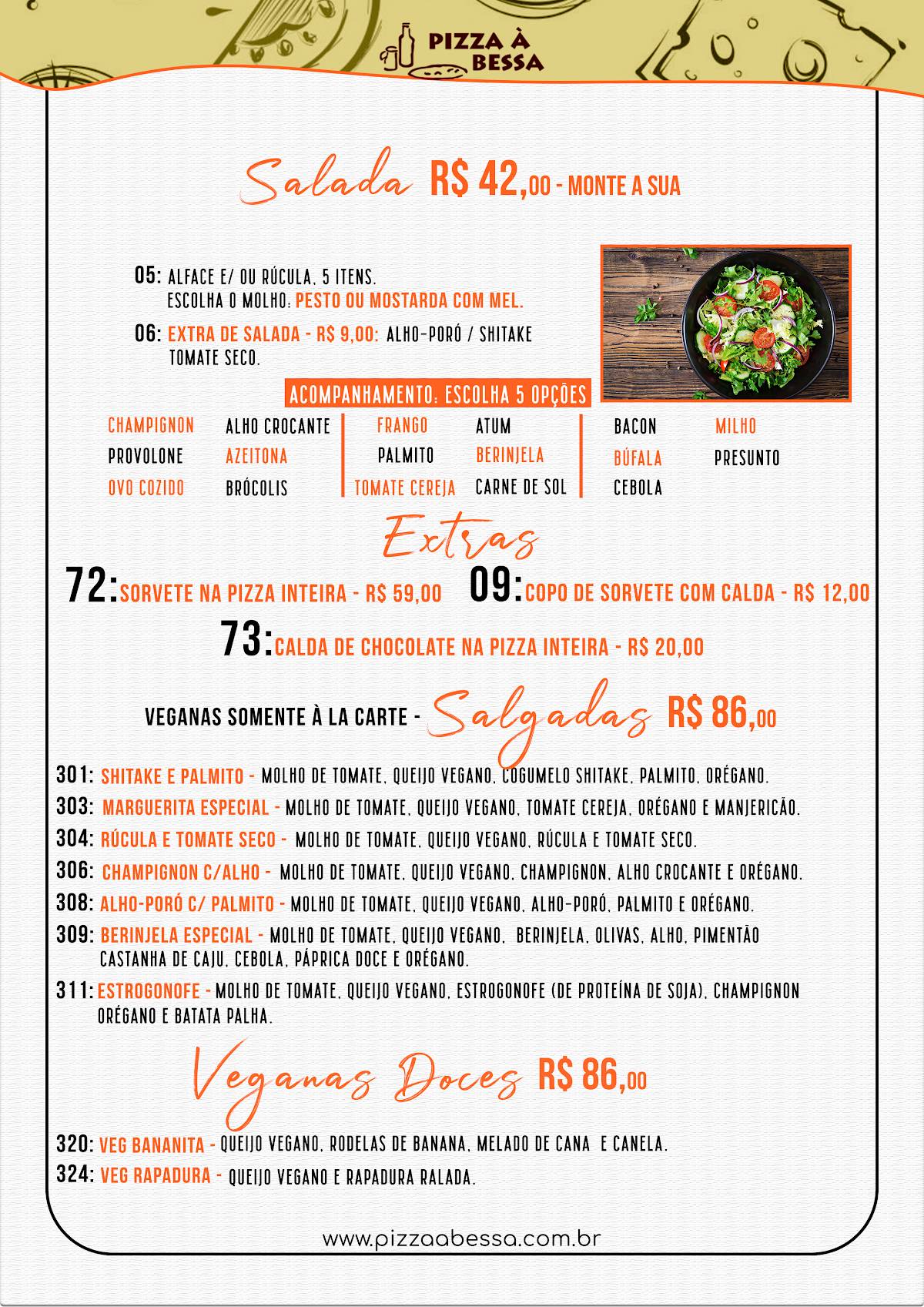 Pizza à Bessa - Asa Sul cardápio
