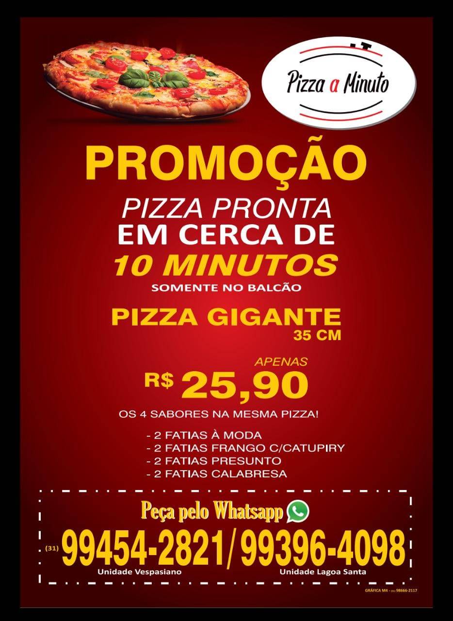 Pizza a Minuto cardápio