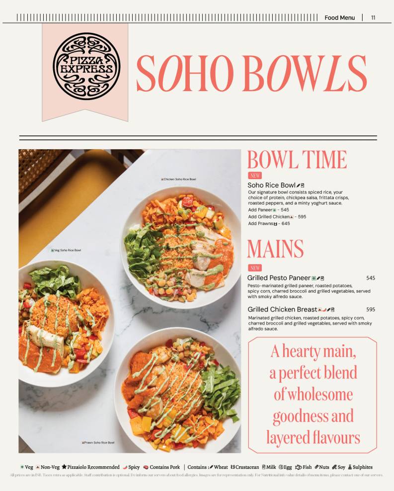 PizzaExpress menu