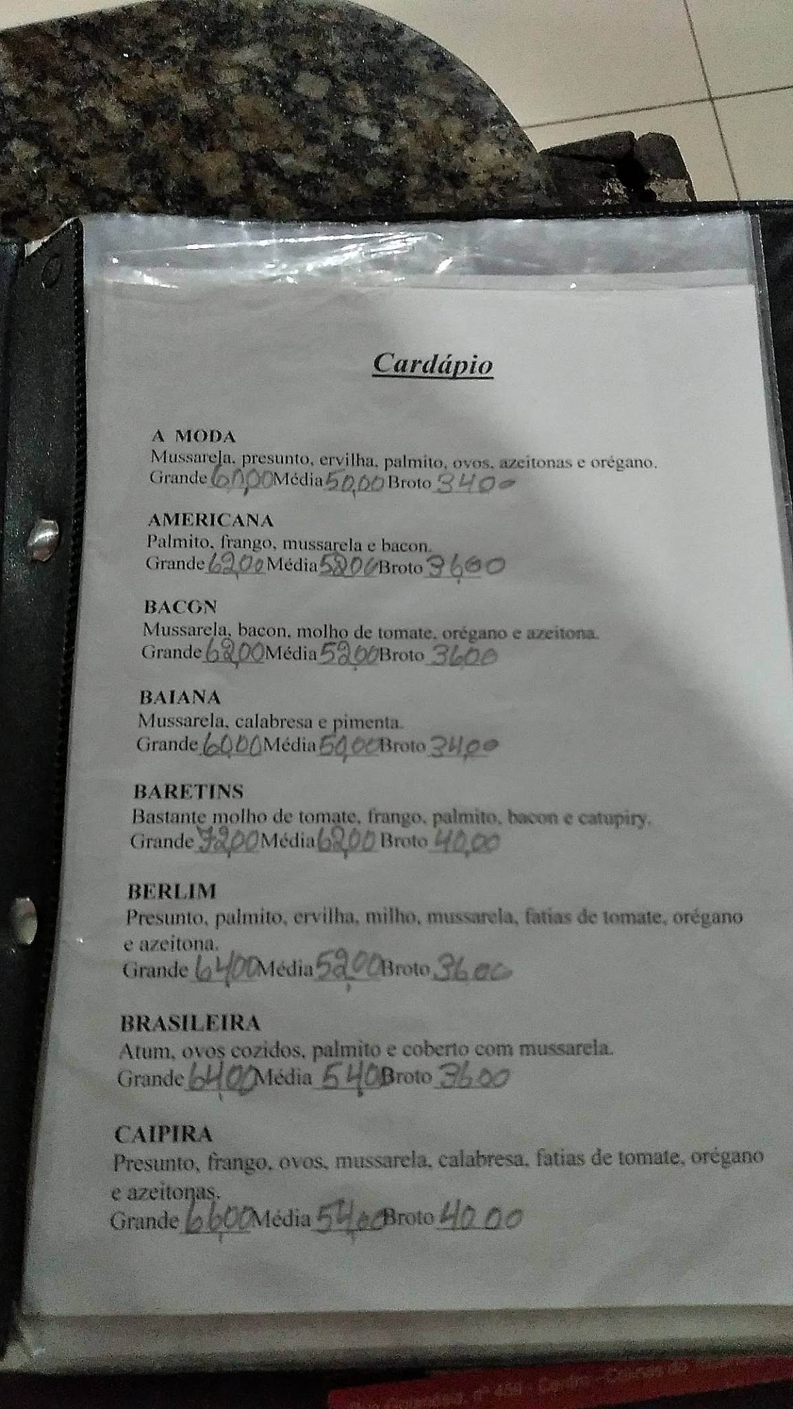 Pizzaria 3 Poderes cardápio