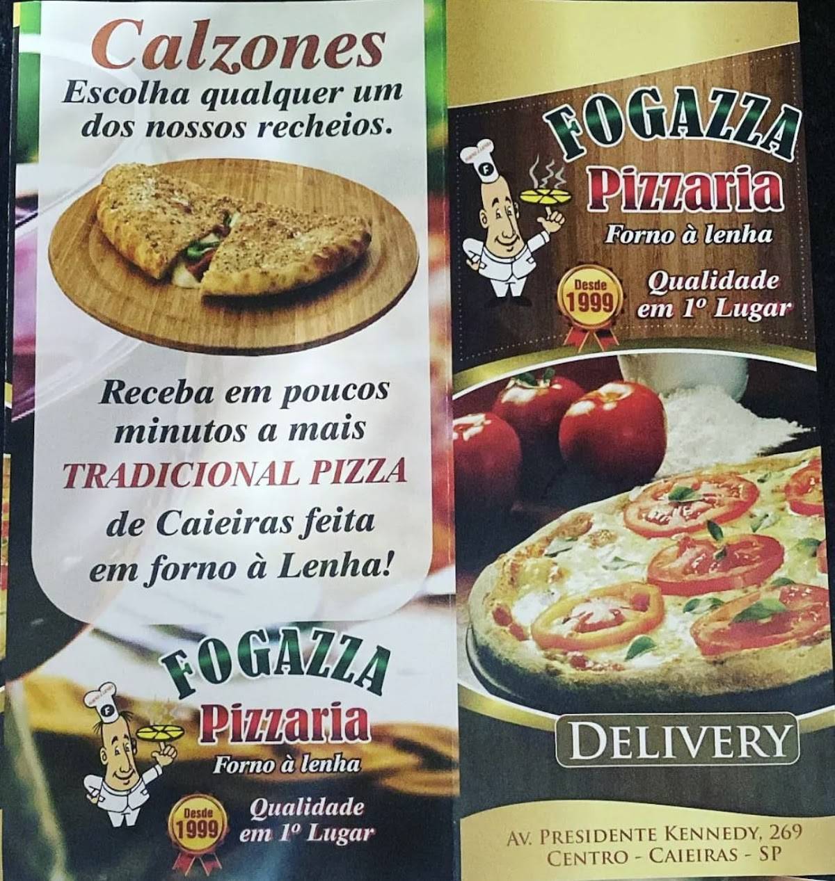 Fogazza Pizzaria em Caieiras Desde 1999 cardápio