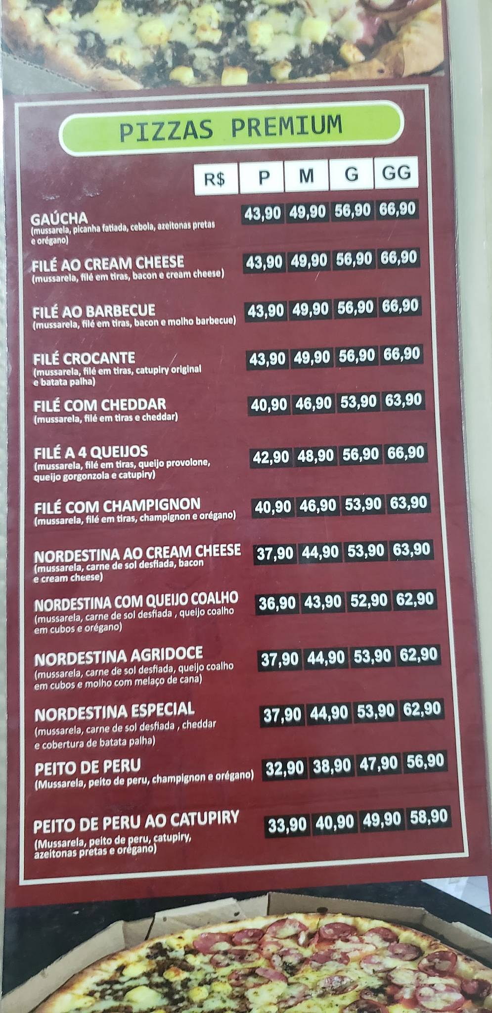 Pizzaria Forno a Lenha cardápio