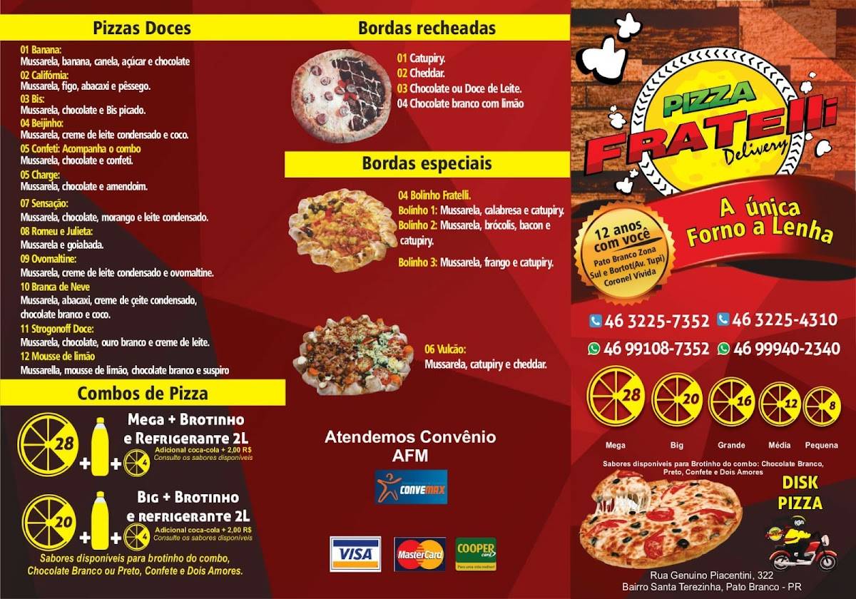 Pizzaria Fratelli cardápio