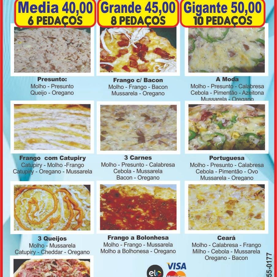 Pizzaria do Ceara cardápio