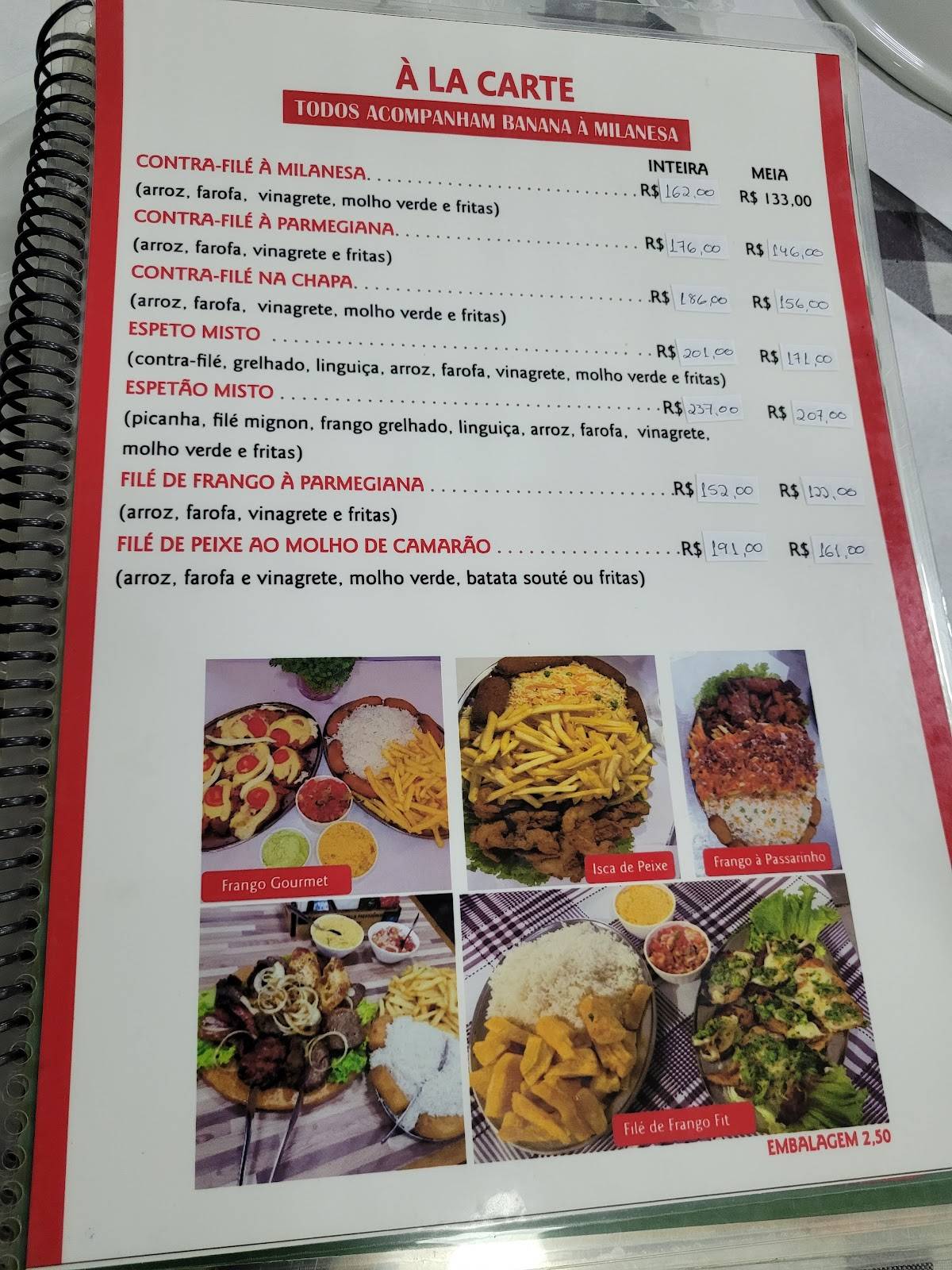 Restaurante E Pizzaria Vitória cardápio