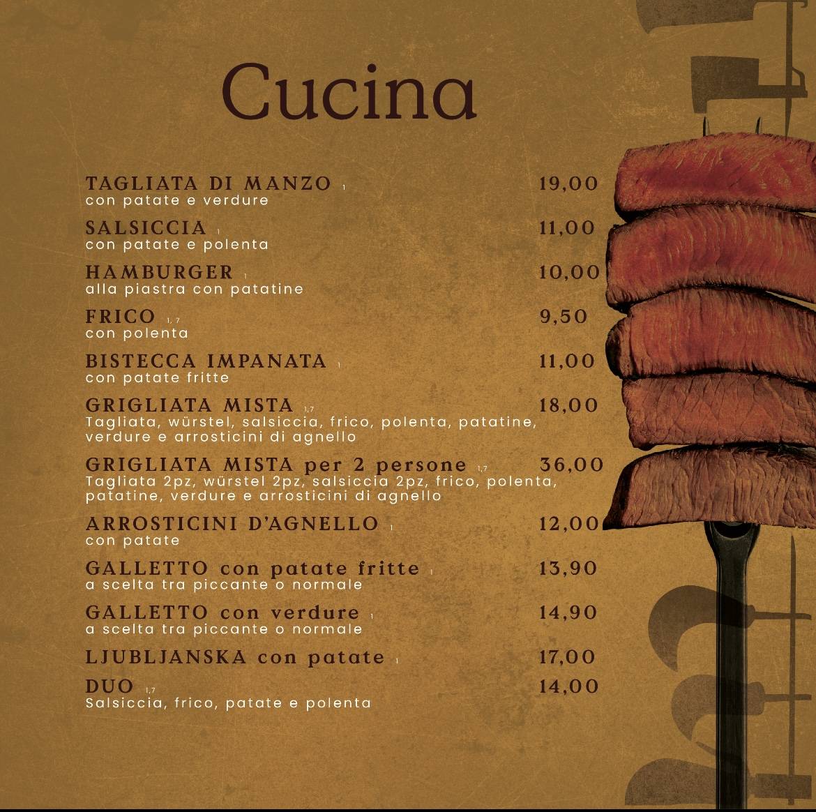 Menu di Pizzeria Antica Coltelleria 