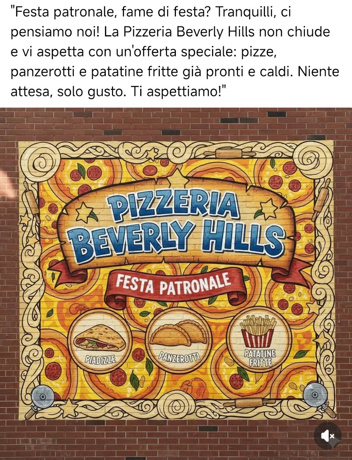 Menu di Pizzeria Beverly Hills Di Sorbara Daniele e Frau Lucia 