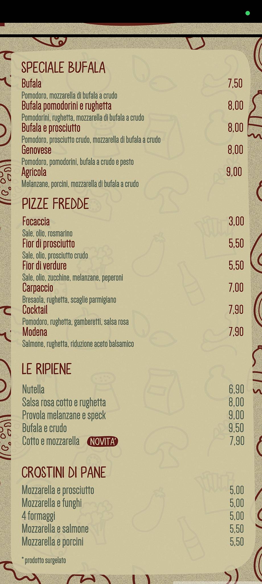 Menu di CHIAMALAPIZZA 