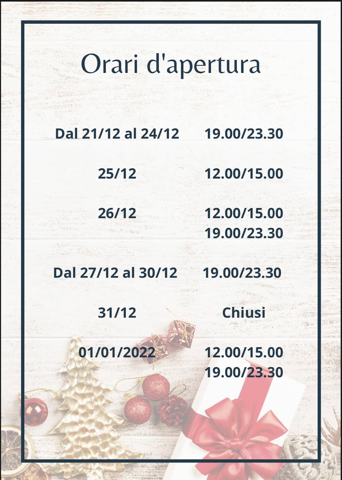 Menu di Ristorante Pizzeria Casa Tua 