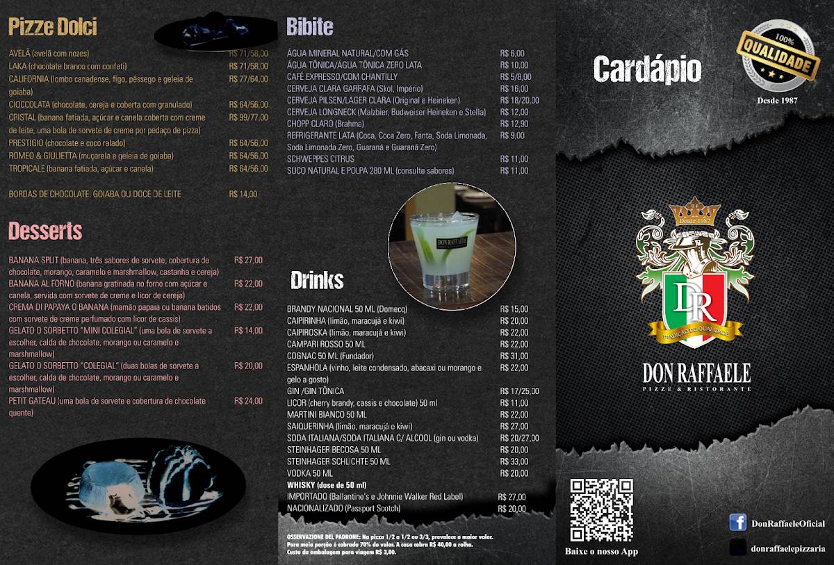 Don Raffaele Pizze & Ristorante cardápio