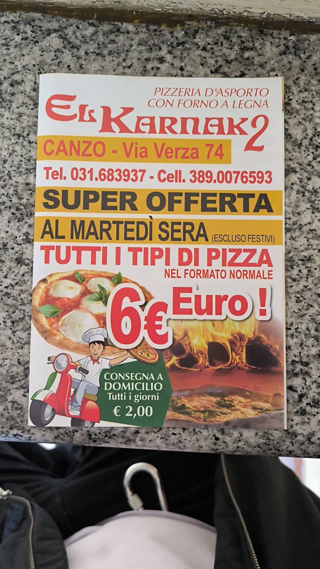 Menu di El Karnak 2 