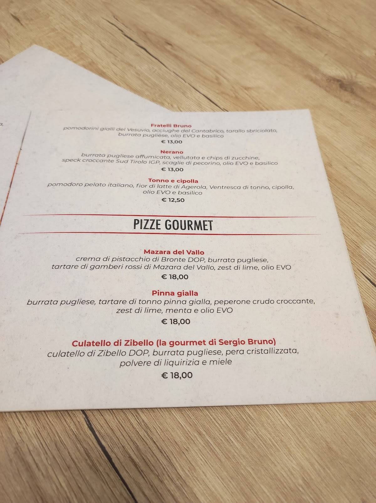 Menu di Pizzeria Fratelli Bruno 