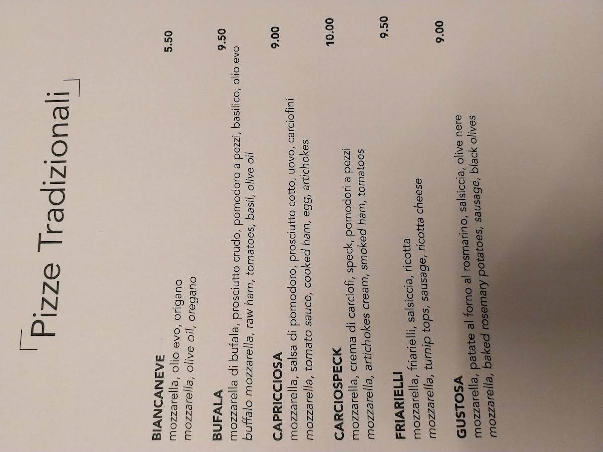 Menu di Konza Pizzeria Pizzoleria Ristorante 