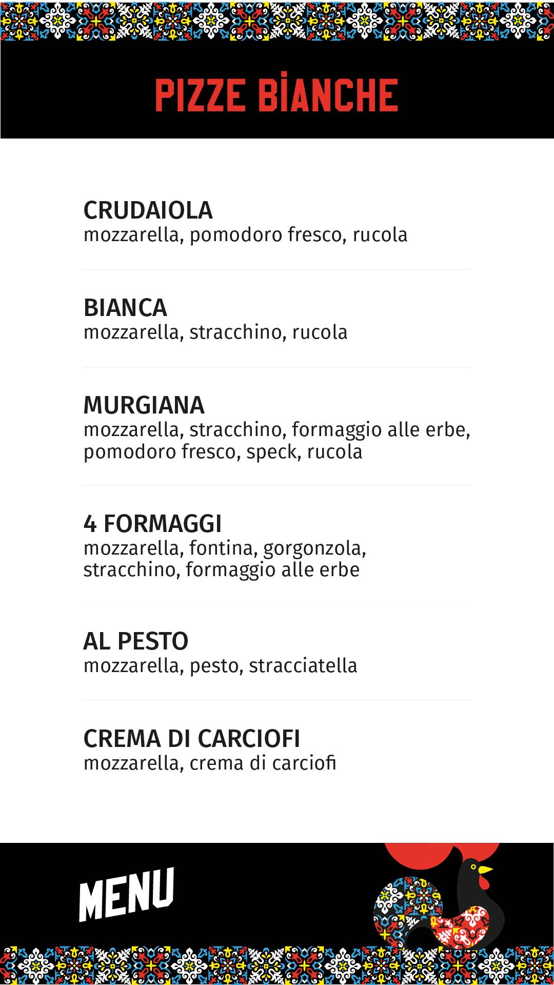 Menu di Le Coq 