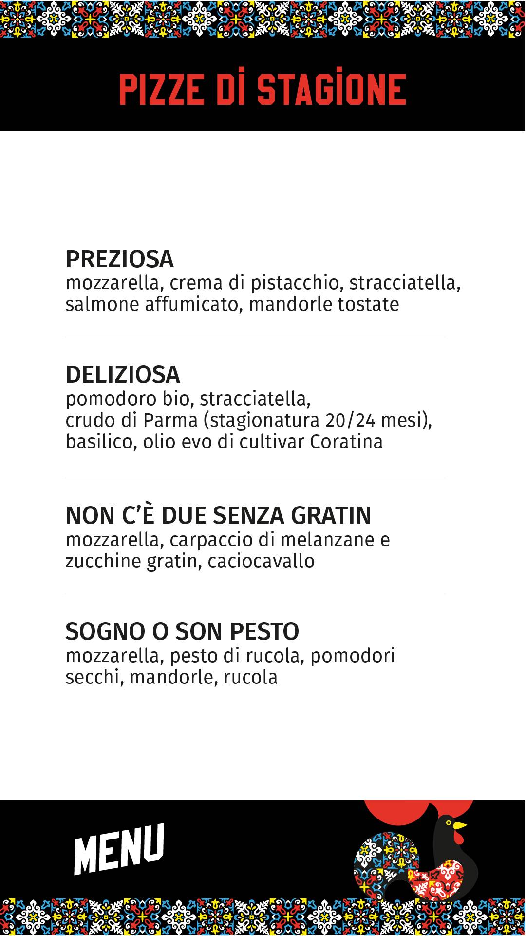 Menu di Le Coq 