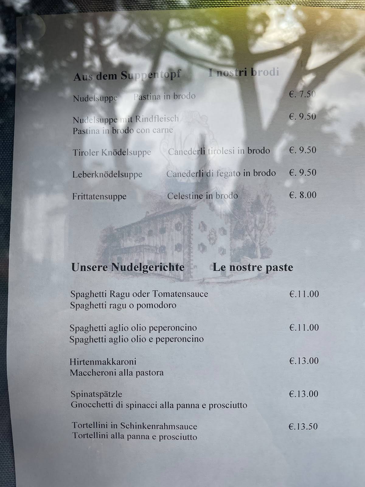 Menu di Mösl 