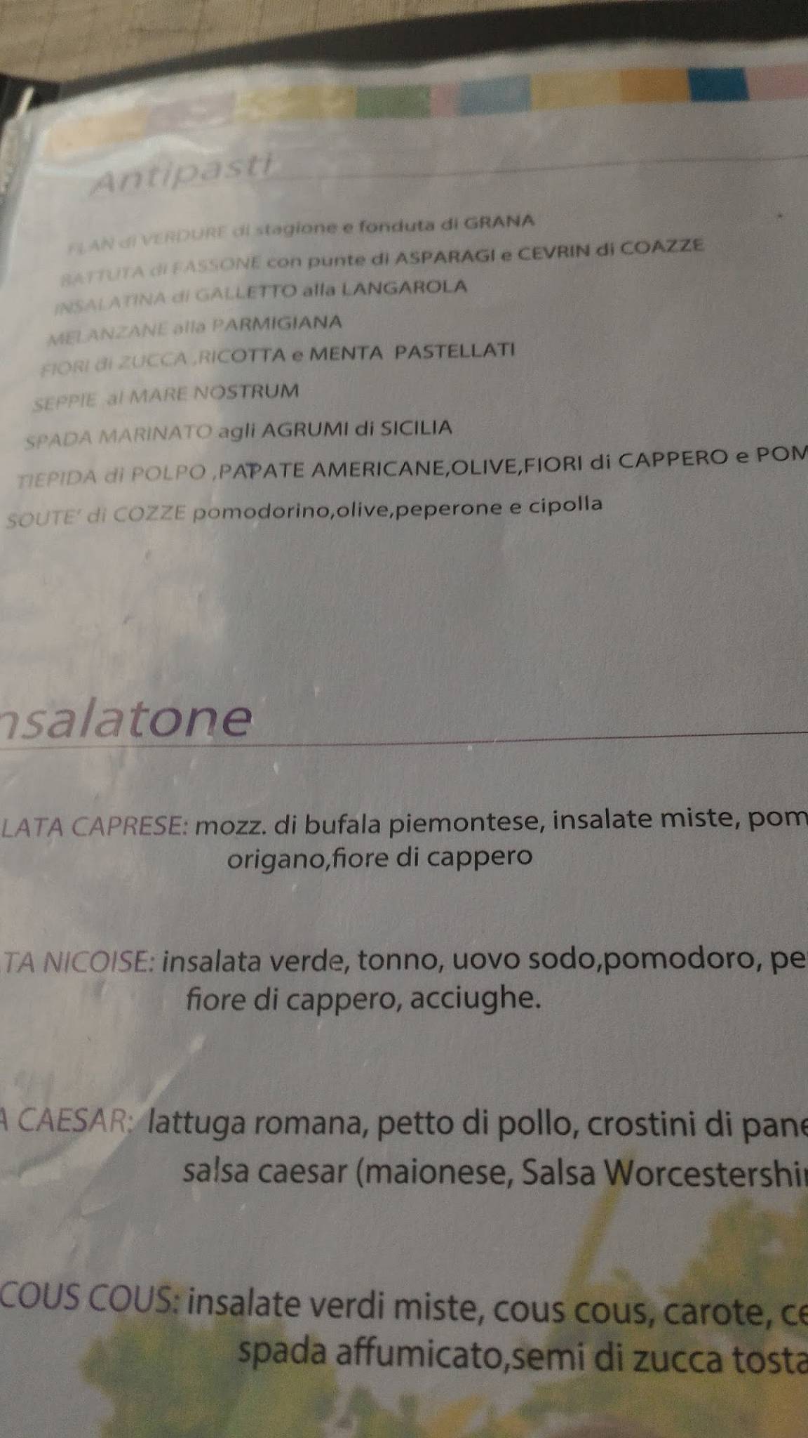 Menu di Piramid Ristorante Pizzeria 