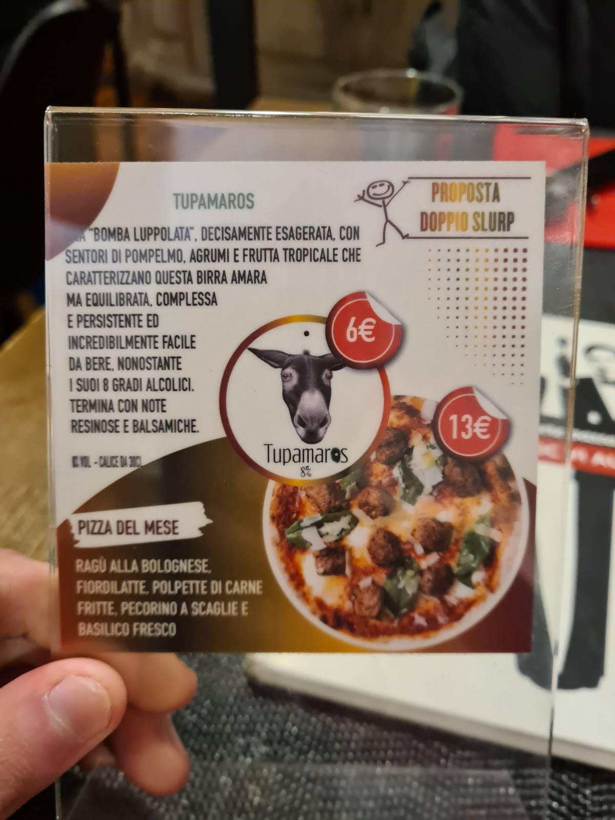Menu di Pizza Ad Hoc 