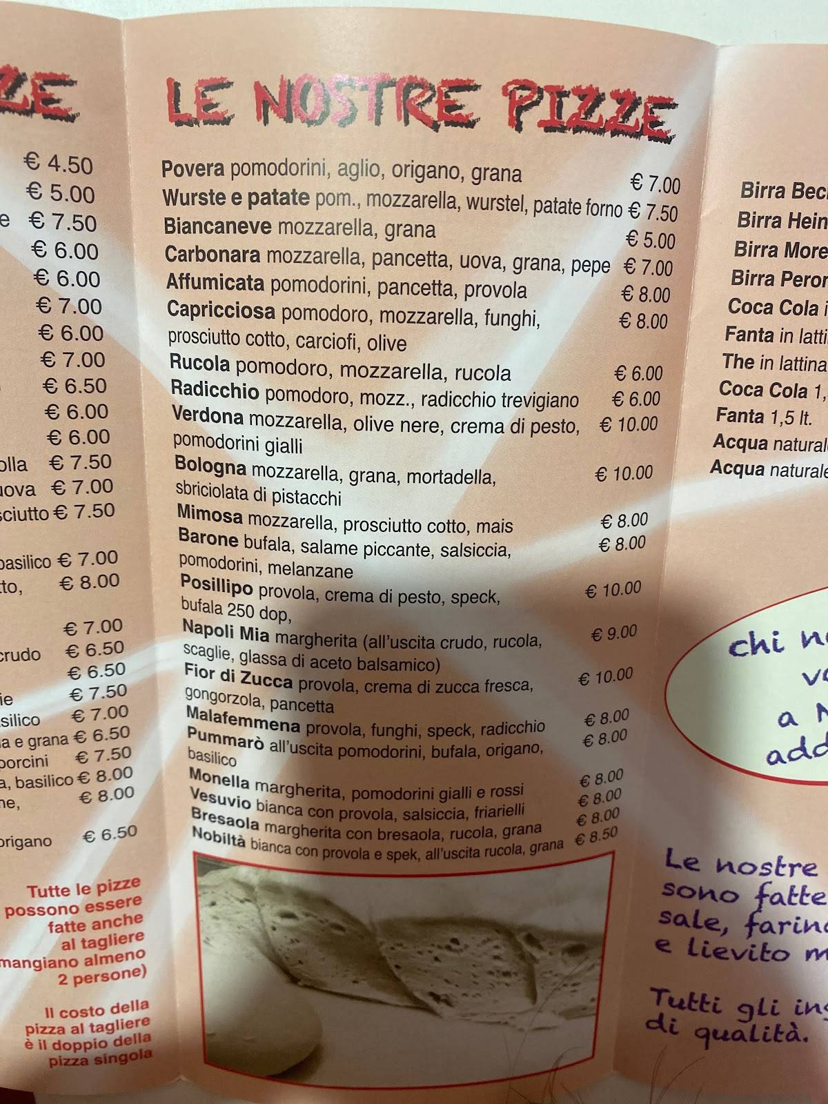 Menu di Napoli Mia 