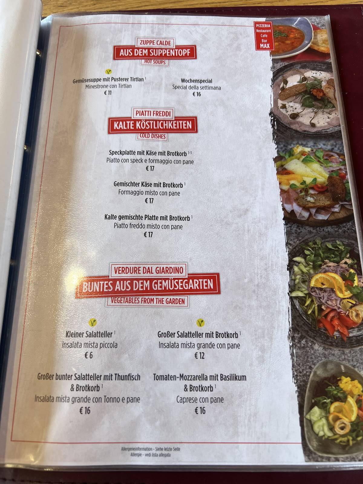 Menu di Imbiss Bar Rosticceria Brennero...pizzeria 